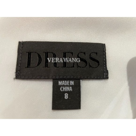 VERA WANG V-Neck Knee-Length lace and flare ivory cocktail bridesmaid Dress sz 8 - Picture 10 of 16